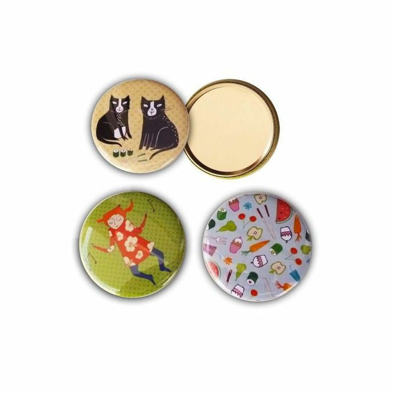 Pocket Mirror - Cats Love Sushi - Jolly and Bea's - 2